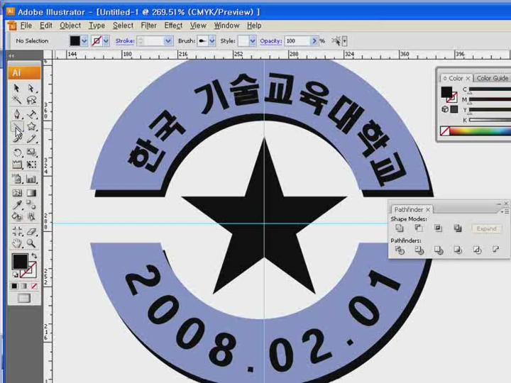 일러스트 강좌 CS3.39_학교_마크_그리기 비디오 썸네일 이미지