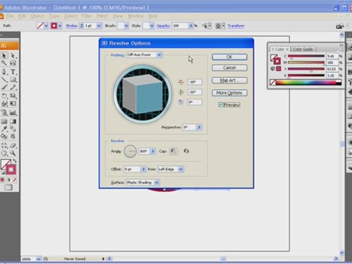 일러스트 강좌 CS3.09_3D사과만들기 비디오 썸네일 이미지