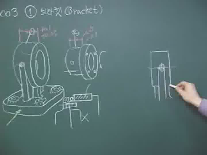 기계설계 실기(CAD).40_MEX003 1번 브라켓 설명 비디오 썸네일 이미지