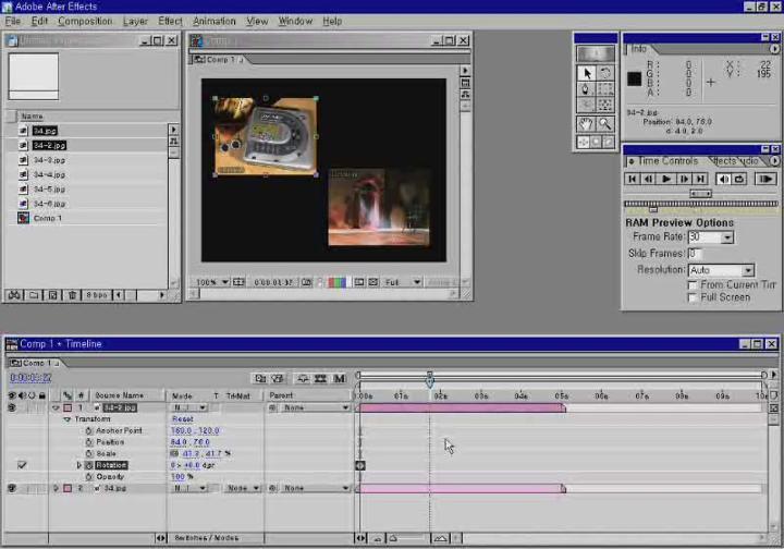 AfterEffects 34. Expression 활용하기 [1] - 일정한 간격으로 움직이는 레이어 비디오 썸네일 이미지