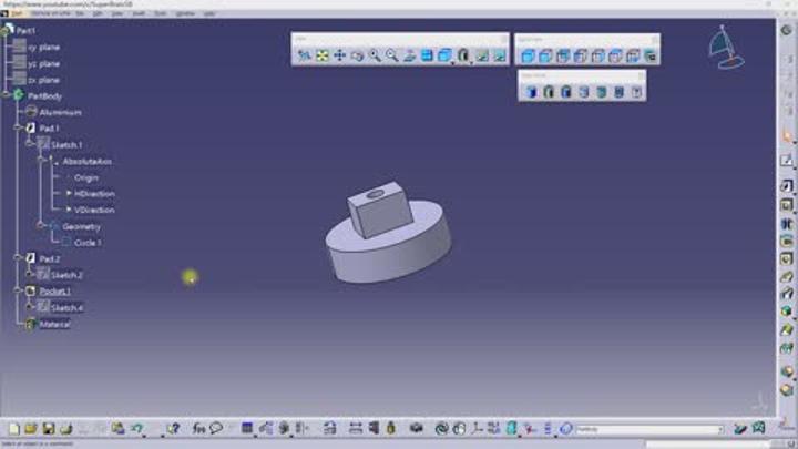 CATIA 기초.15강_Spec tree가 보이지 않을 때 비디오 썸네일 이미지