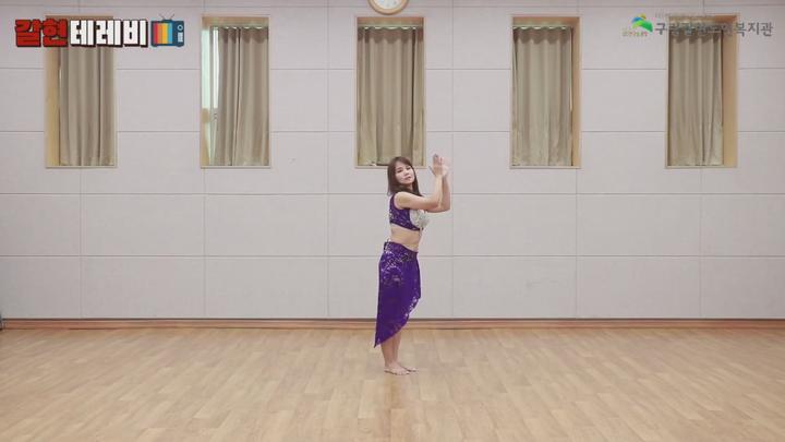 시니어밸리댄스 14강 - 드럼음악에 맞춘 밸리 안무(1) 비디오 썸네일 이미지