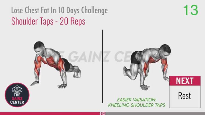전신운동.38_Lose Chest Fat In 10 Day Challenge [Home Workout For Chest Fat Loss] 비디오 썸네일 이미지