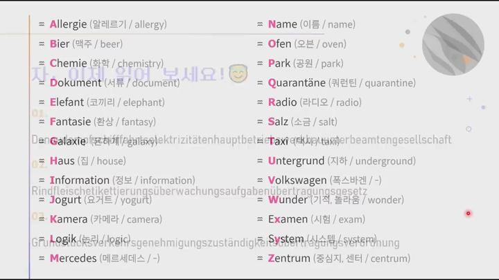 영상 하나로 끝내는 독일어 알파벳과 발음 비디오 썸네일 이미지