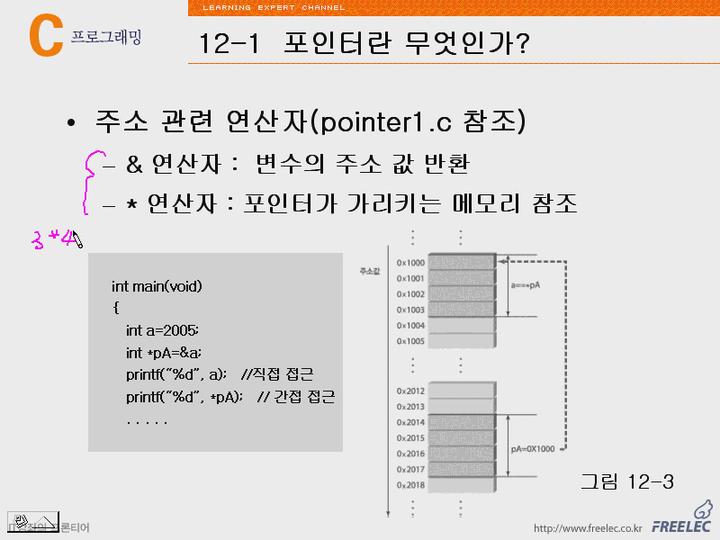 C언어 강좌 제12장 포인터의이해2.포인터의타입과선언 비디오 썸네일 이미지