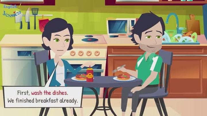 [English Jessica] 상황별 영어듣기_Topics talk about Household Chores in English 비디오 썸네일 이미지