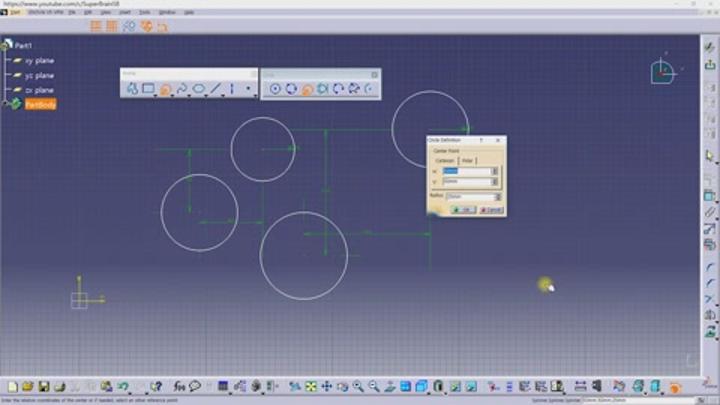 CATIA 기초.22강_Catia Sketch Circle Arc 비디오 썸네일 이미지