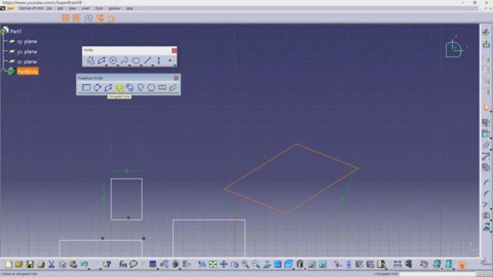 CATIA 기초.21강_Sketch Predefined Profile 비디오 썸네일 이미지