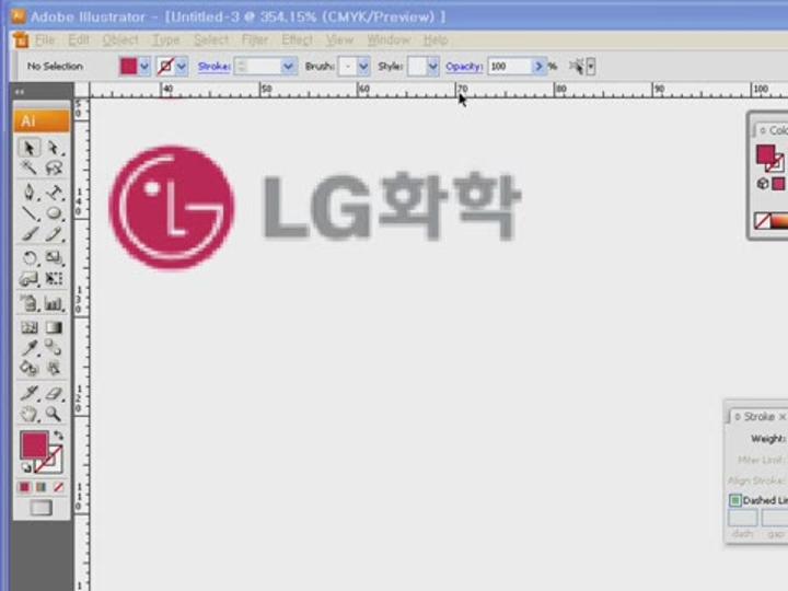 일러스트 강좌 CS3.21_엘지_마크_그리기 비디오 썸네일 이미지